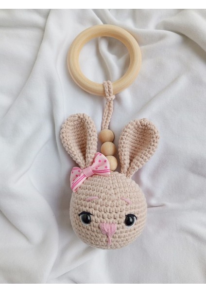 Amigurumi Bebek ve Çocuk Odası Dekoratif Süs Hediyelik Eşya Sevimli Pembe Tavşan (Yıldız ) 1 Adet