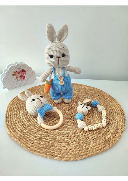 Amigurumi Maviş Tavşan 4lü Set 1 Adet modelleri