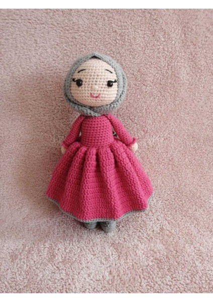 Amigurumi Tesettürlü Bebek Organik Örgü Oyuncak 1 Adet