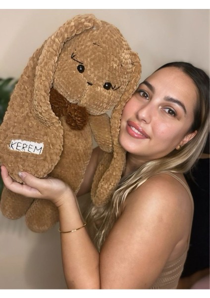 Elite 60CM El Yapımı Amigurumi Tavşan (Isim Işlemesi Yapılır) 1 Adet