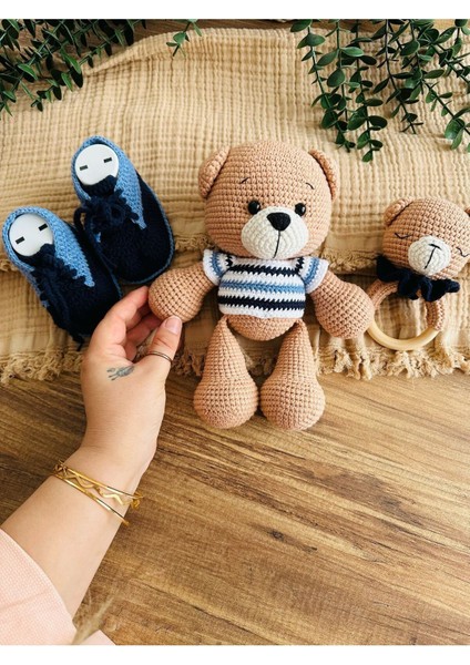 Elite Amigurumi Big Bear Set - Organik Hediyelik Oyuncak 1 Adet