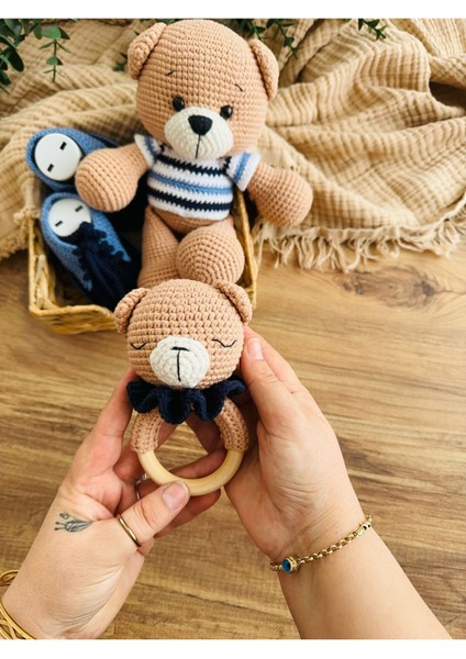 Elite Amigurumi Big Bear Set - Organik Hediyelik Oyuncak 1 Adet