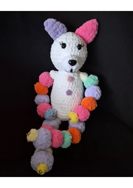 Elite Amigurumi Pon Pon Kedi Pelus Organik Oyuncak Cocuk Uyku Arkadaşı 1 Adet