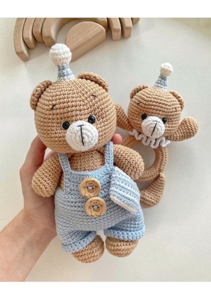 Elite Amigurumi 2li Oyuncak Cingirak Set - Organik Hediyelik Oyuncak 1 Adet