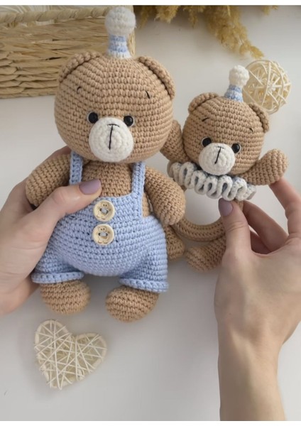 Elite Amigurumi 2li Oyuncak Cingirak Set - Organik Hediyelik Oyuncak 1 Adet
