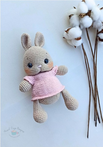 Bunny Tavşan - Harika Hayvanlar Antibakteriyel Amigurumi Oyuncak (23 Cm) 1 Adet