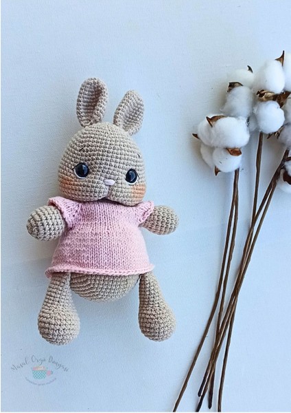 Bunny Tavşan - Harika Hayvanlar Antibakteriyel Amigurumi Oyuncak (23 Cm) 1 Adet modelleri