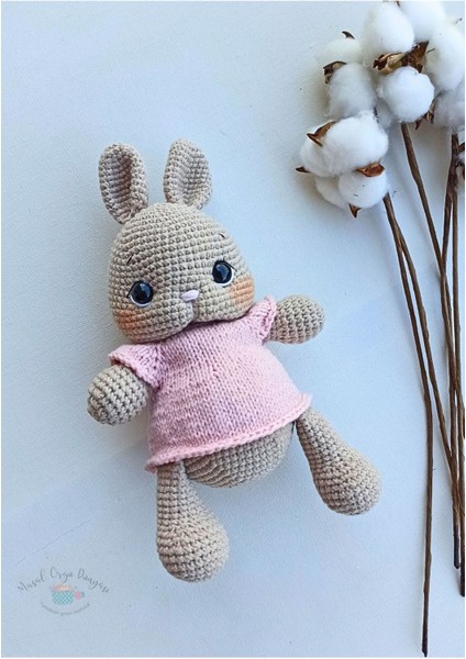 Bunny Tavşan - Harika Hayvanlar Antibakteriyel Amigurumi Oyuncak (23 Cm) 1 Adet fırsatları