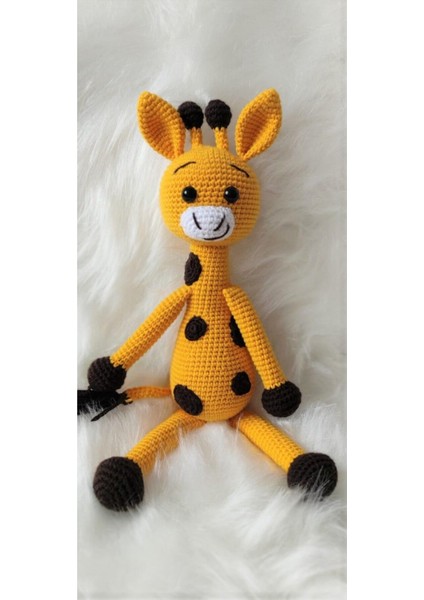 Sevimli Zürafa Amigurumi Organik Örgü Oyuncak 1 Adet