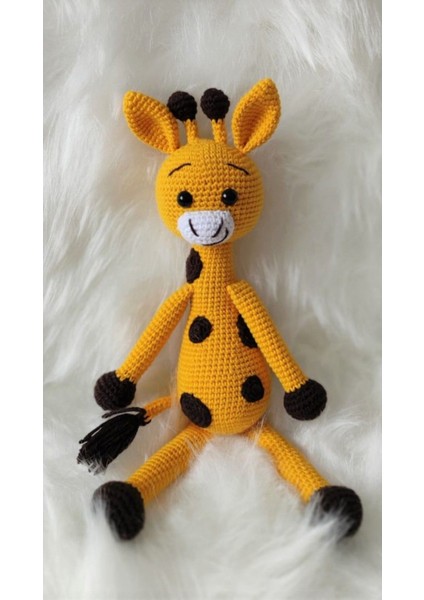 Sevimli Zürafa Amigurumi Organik Örgü Oyuncak 1 Adet