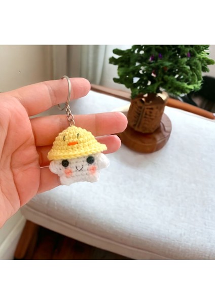 Elite Amigurumi Civciv Şapkalı Tavşan Anahtarlık 1 Adet