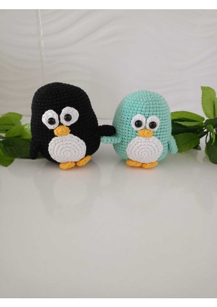 2'li Oyuncak Penguenler El Örgüdüsür 1 Adet