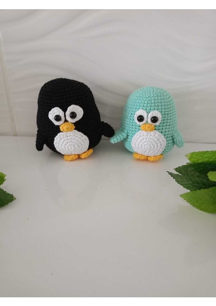 2'li Oyuncak Penguenler El Örgüdüsür 1 Adet
