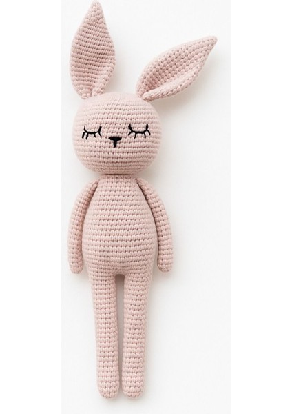 El Örgüsü Amigurumi Tavşan Oyuncak – Uyku Oyuncağı - %100 Pamuk Iplikten 1 Adet