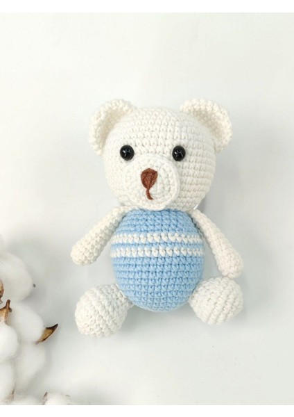 Küçük Boy 15 cm 'mınık Ayıcık' Amigurumi/el Yapımı Örgü Bebek/çanta Süsu/dekoratif Oyuncak/hediyelık 1 Adet