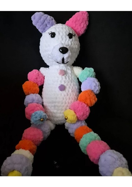 Elite Amigurumi Pon Pon Kedi Pelus Organik Oyuncak Cocuk Uyku Arkadaşı 1 Adet