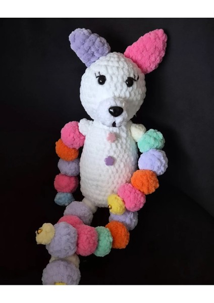 Elite Amigurumi Pon Pon Kedi Pelus Organik Oyuncak Cocuk Uyku Arkadaşı 1 Adet