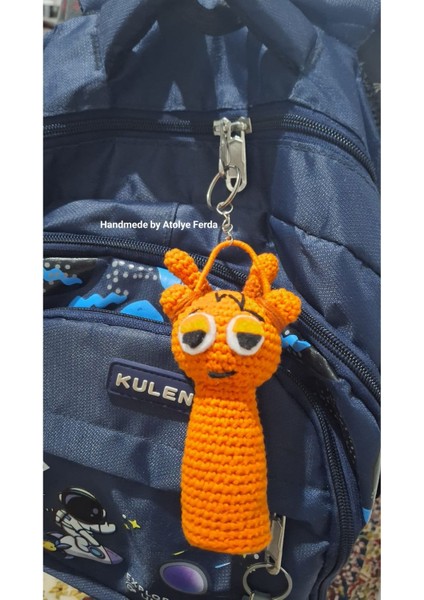 Amigurumi Örgü Sprunki Oren Figür Oyuncak (14 Cm) 1 Adet