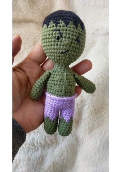 Amigurumi Oyuncak Örme Hulk Çizgi Film Karakteri 1 Adet
