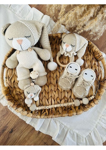 Elite Amigurumi Uykucu Ayicik 4lu Set - Amigurumi Oyuncak - Hediyelik Oyuncak 1 Adet