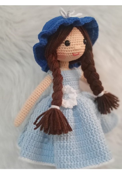 Mavi Dudu Bebek Amigurumi Örgü Oyuncak 1 Adet