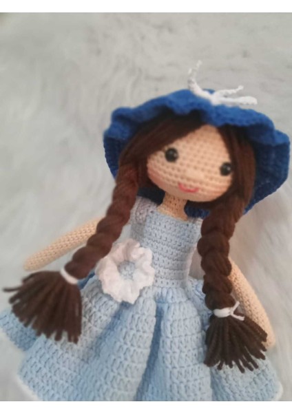 Mavi Dudu Bebek Amigurumi Örgü Oyuncak 1 Adet