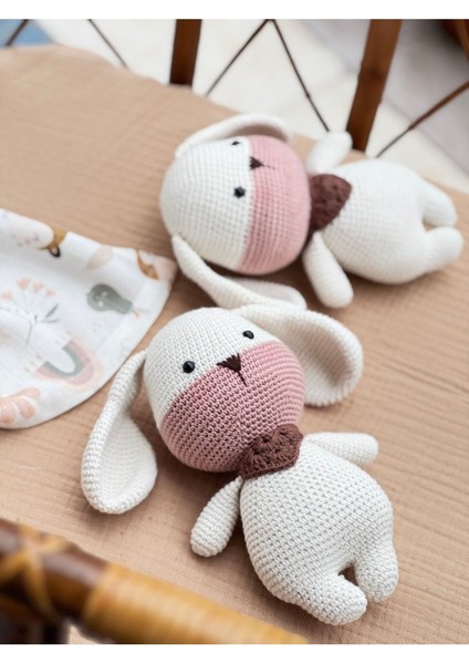 Amigurumi Köpek Uyku Arkadaşı Organik Örgü Oyuncak Büyük Boy 1 Adet