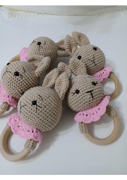 Elite Tavşan Model Organik Diş Kaşıyıcı Amigurumi 1 Adet