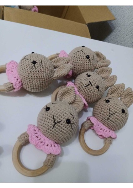 Elite Tavşan Model Organik Diş Kaşıyıcı Amigurumi 1 Adet