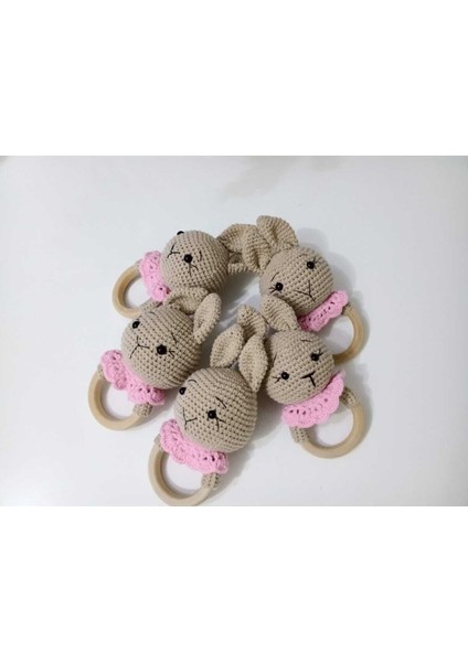 Elite Tavşan Model Organik Diş Kaşıyıcı Amigurumi 1 Adet