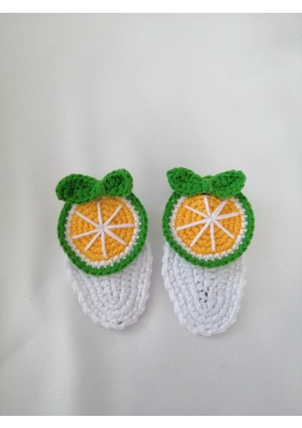 Amigurumi Klips Toka El Örgüsü 2'li Limon Model 1 Adet