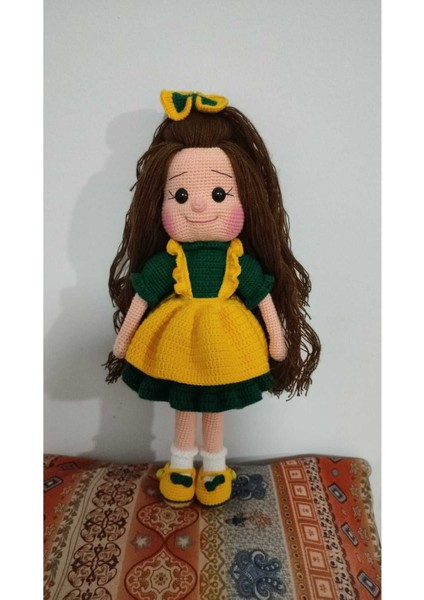 El Yapımı Amigurumi Örgü Bebek–çocuklar Için Organik,yumuşak Güvenli Peluş Oyuncak,hediye-33 cm 1 Adet