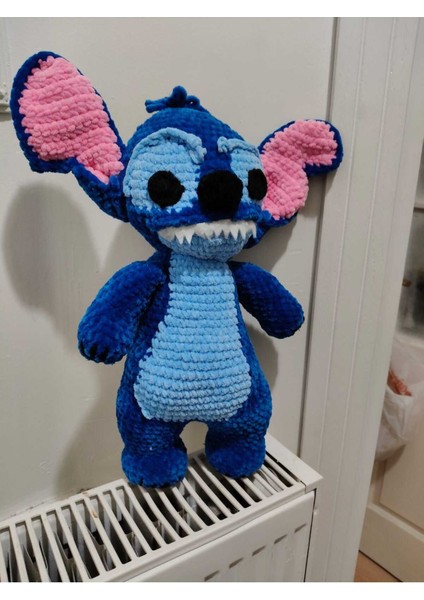 Stitch Kadife Ipten El Örgüsü Amigurumi 35 x 28 cm 1 Adet fiyatları