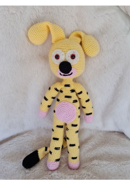 Amigurumi Büyük Boy Marsupilami Oyuncağı 1 Adet