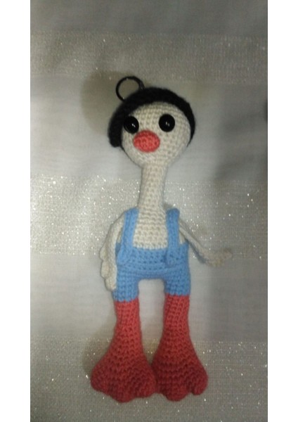 Sevimli Ördek Anahtarlık Amigurumi Organik Oyuncak 1 Adet