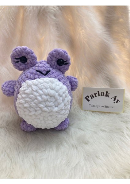 Elite Parlak Ay Kurbağa Örgü Amigurumi Oyuncak 1 Adet
