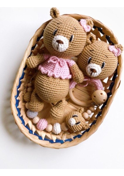 Amigurumi Ayıcık Hediyelik Yenidoğan Set 1 Adet