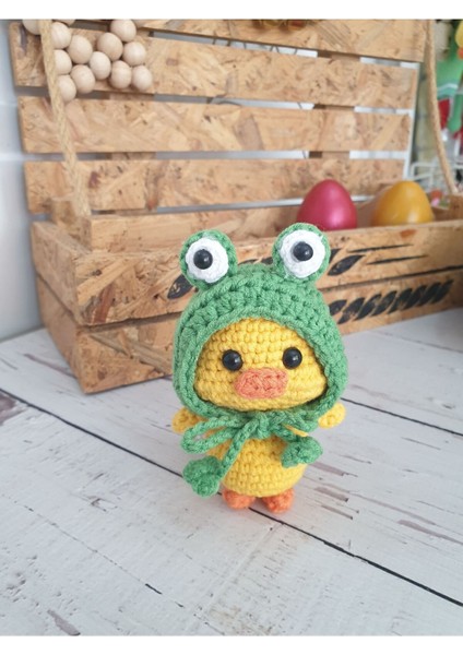 Amigurumi Örgü Oyuncak Sarı Ördek Anahtarlik 1 Adet