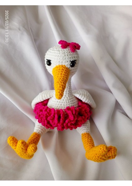 Amigurumi Sevimli Uyku ve Oyun Arkadaşı Ördek 1 Adet