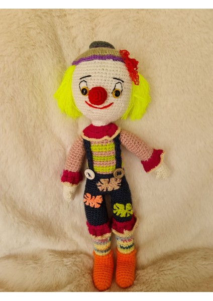 Amigurumi Örgü Çok Renkli Oyuncak Palyaço 1 Adet fırsatları