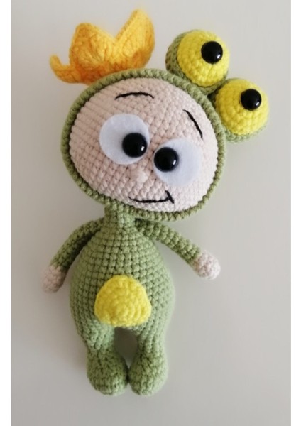 Kurbağa Kostümlü Bonnie Amigurumi Organik Oyuncak 1 Adet fiyatları