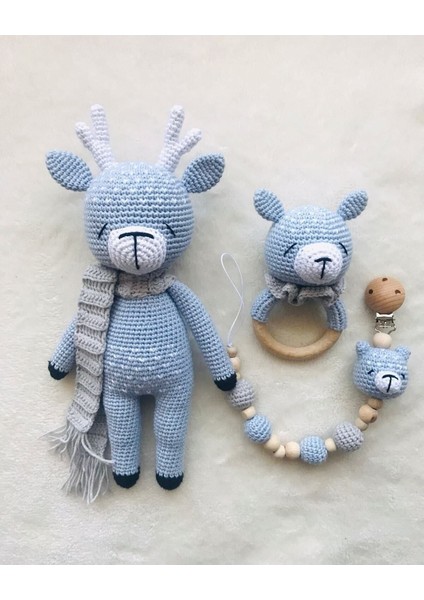 Elite Ria Geyik Set -Amigurumi Oyuncak - Organik Oyuncak 1 Adet