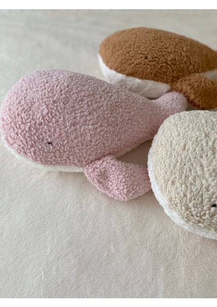 Elite Sevimli Balina Bebek Çocuk Uyku Arkadaşı Pembe/beyaz 38 cm 1 Adet
