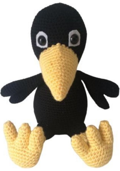 Sevimli Karga Amigurumi Organik Oyuncak 1 Adet