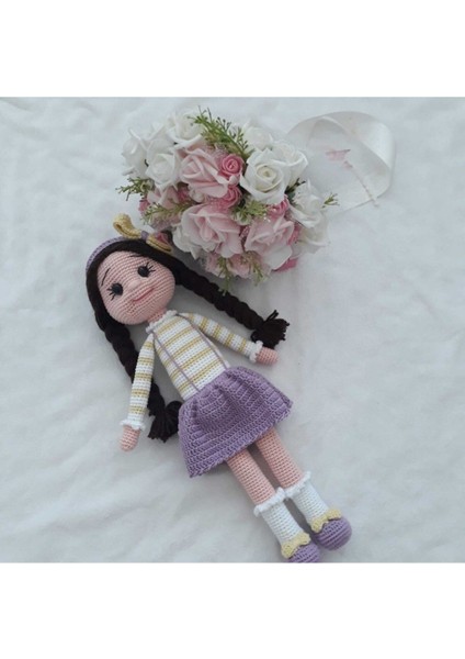 Lila Bebek Amigurumi Organik Oyuncak 1 Adet