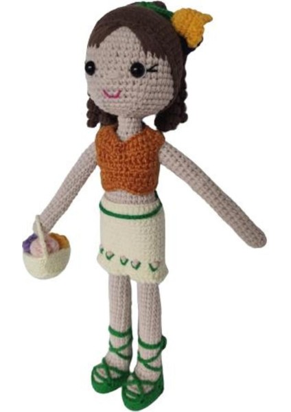 Sepetli Lale Bebek Amigurumi Organik Oyuncak 1 Adet fiyatları