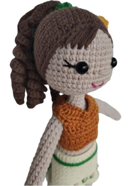 Sepetli Lale Bebek Amigurumi Organik Oyuncak 1 Adet modelleri