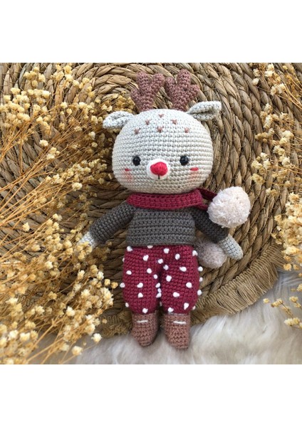 Amigurumi Christmas Geyik Oyuncak Yılbaşı 1 Adet modelleri