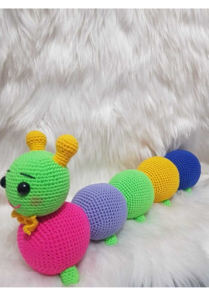 Amigurumi Örgü Oyuncak Tırtıl 1 Adet