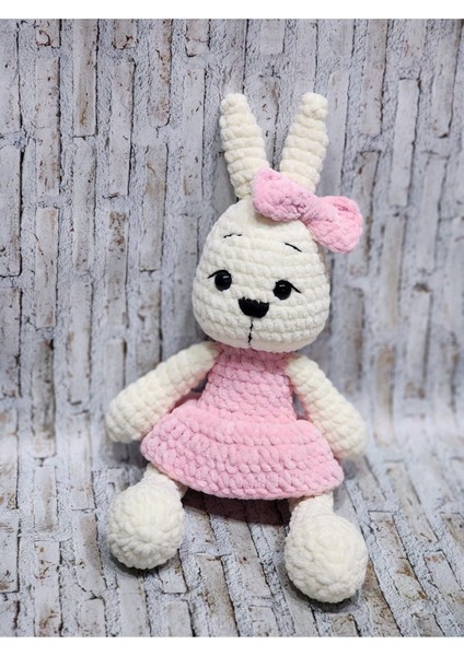 Elite Amigurumi Kadife Lena Tavsan - Organik Hediyelik Oyuncak 1 Adet